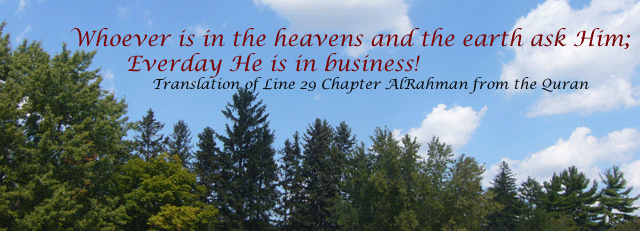 Quran on sky with trees